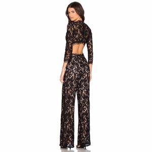 ALEXIS LACE SEXY OPEN BACK JUMPSUIT SZ LARGE